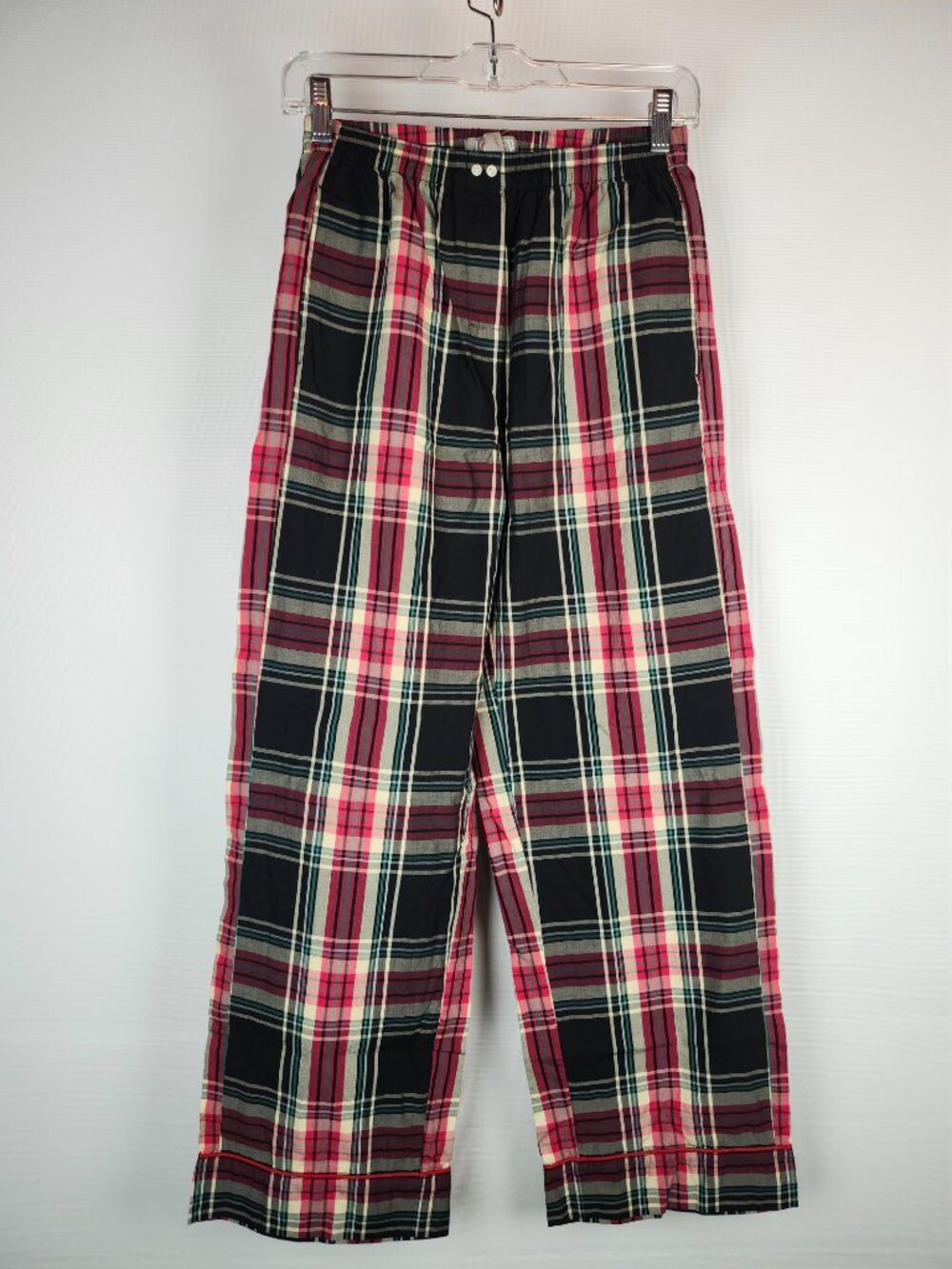 J. Crew Tartan Plaid 100 % Cotton Poplin Pajama Pant Size XXS